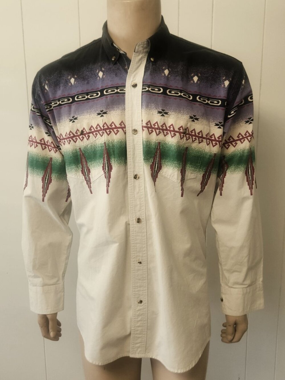 Southwestern shirt L men's cotton long sleeve Alamosa